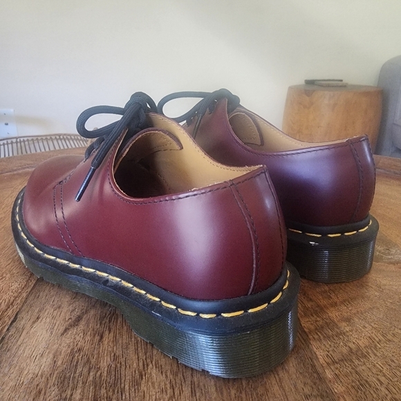 Dr Martens 1461 Cherry Red Oxford Smooth Leather Shoes Mens 6 / Womens 7 main image 11